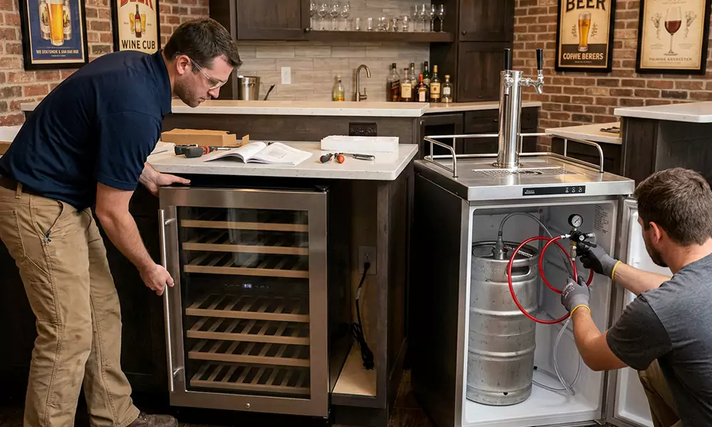 Wine Cooler and Kegerator Installation in Medford, MA
